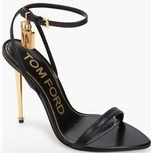 Tom Ford Black Gold heel padlock shoes, size 40